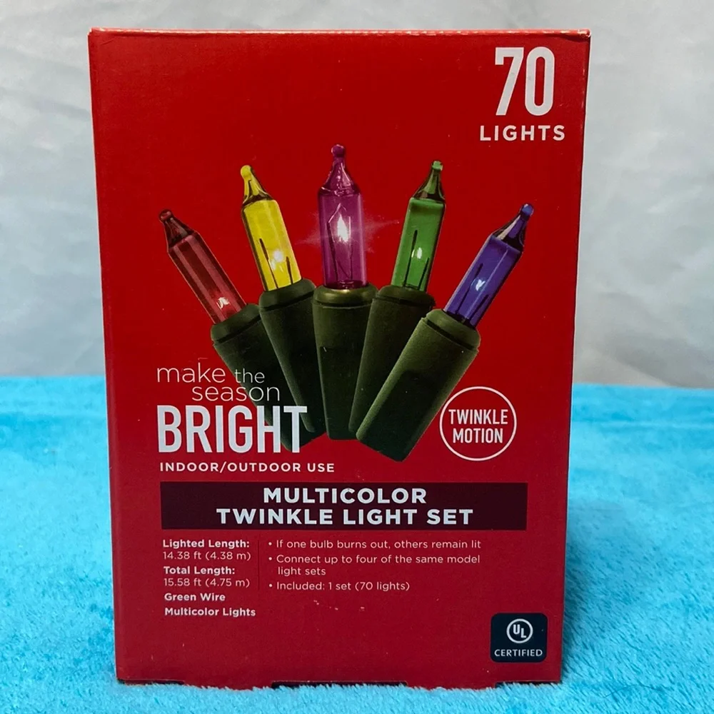 Multicolor Twinkle Light Set - 70ct.